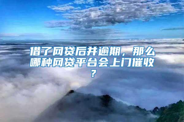 借了网贷后并逾期，那么哪种网贷平台会上门催收？