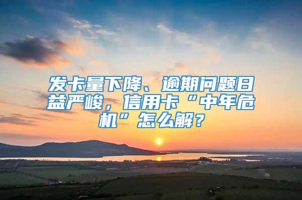 发卡量下降、逾期问题日益严峻，信用卡“中年危机”怎么解？