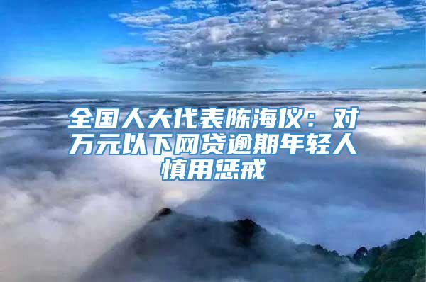 全国人大代表陈海仪：对万元以下网贷逾期年轻人慎用惩戒