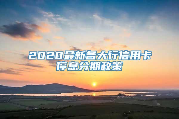 2020最新各大行信用卡停息分期政策