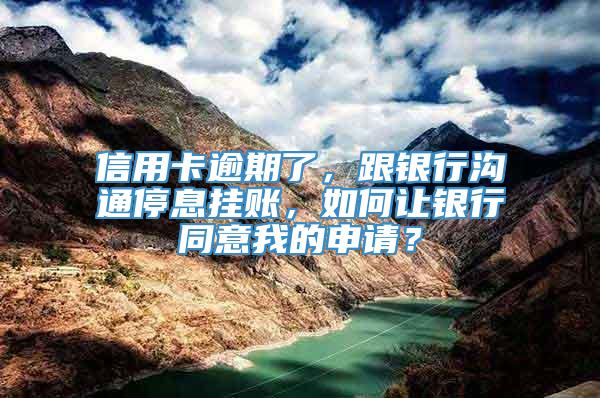 信用卡逾期了，跟银行沟通停息挂账，如何让银行同意我的申请？