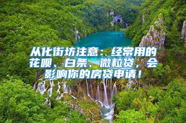 从化街坊注意：经常用的花呗、白条、微粒贷，会影响你的房贷申请！