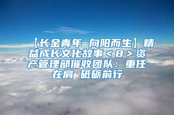 【长金青年 向阳而生】精益成长文化故事＜8＞资产管理部催收团队：重任在肩 砥砺前行