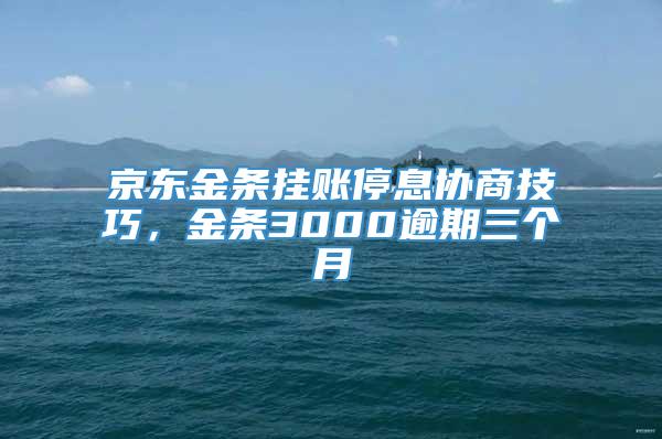 京东金条挂账停息协商技巧，金条3000逾期三个月