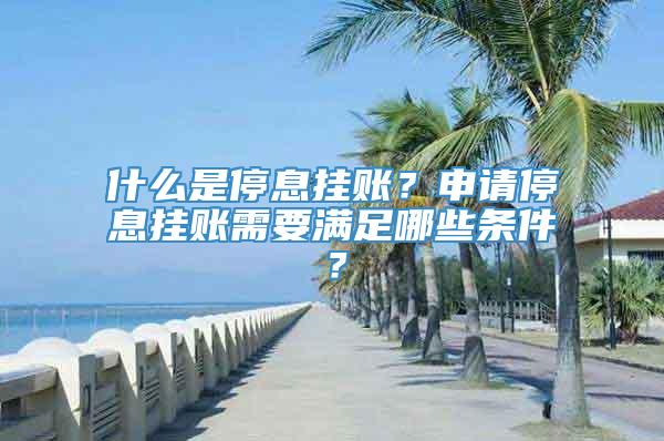 什么是停息挂账？申请停息挂账需要满足哪些条件？