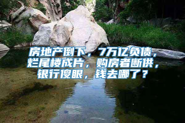 房地产倒下，7万亿负债，烂尾楼成片，购房者断供，银行傻眼，钱去哪了？