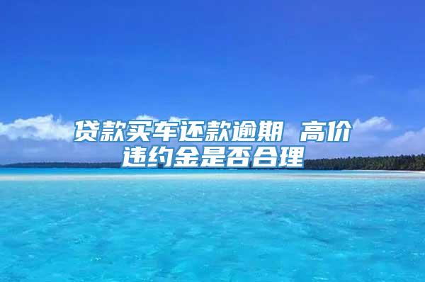 贷款买车还款逾期 高价违约金是否合理