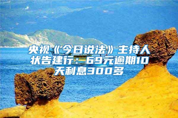 央视《今日说法》主持人状告建行：69元逾期10天利息300多