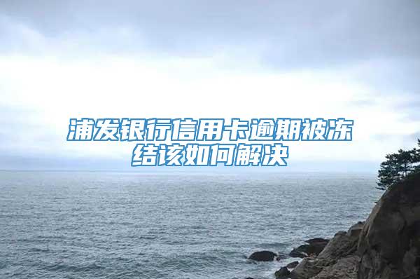 浦发银行信用卡逾期被冻结该如何解决