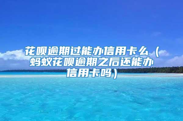 花呗逾期过能办信用卡么（蚂蚁花呗逾期之后还能办信用卡吗）