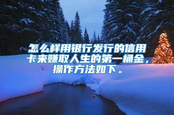 怎么样用银行发行的信用卡来赚取人生的第一桶金，操作方法如下。