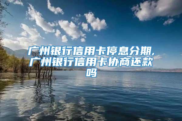 广州银行信用卡停息分期,广州银行信用卡协商还款吗