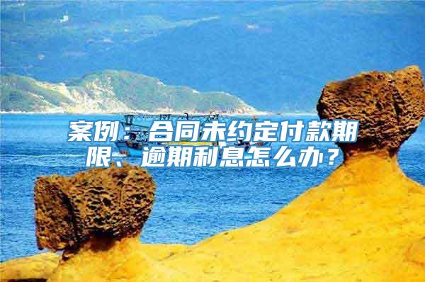 案例：合同未约定付款期限、逾期利息怎么办？