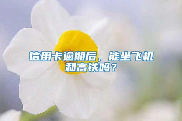 信用卡逾期后，能坐飞机和高铁吗？