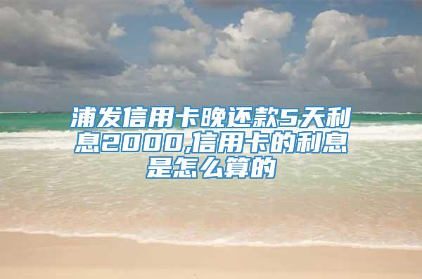 浦发信用卡晚还款5天利息2000,信用卡的利息是怎么算的