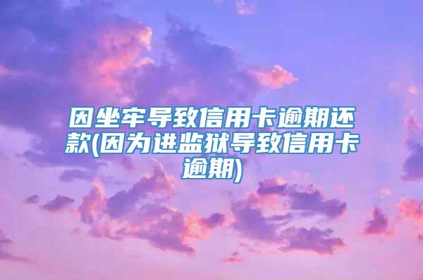 因坐牢导致信用卡逾期还款(因为进监狱导致信用卡逾期)