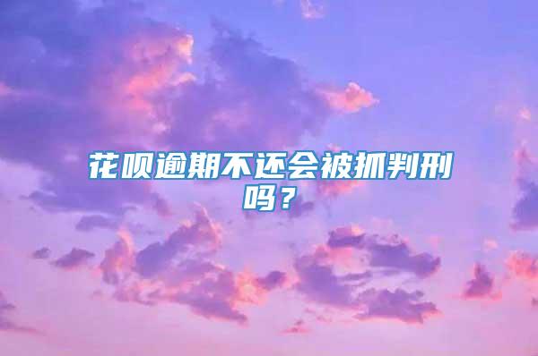 花呗逾期不还会被抓判刑吗？