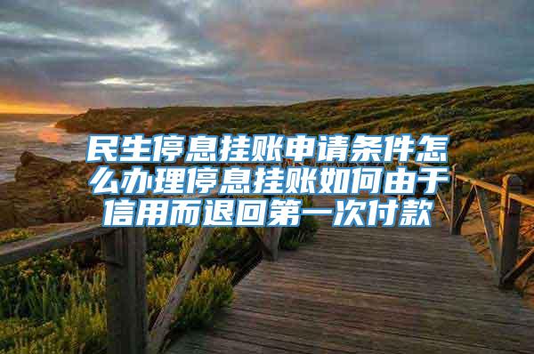 民生停息挂账申请条件怎么办理停息挂账如何由于信用而退回第一次付款