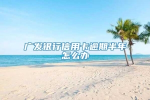 广发银行信用卡逾期半年怎么办