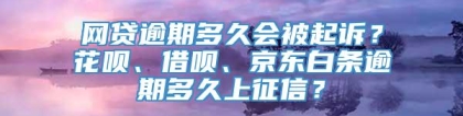 网贷逾期多久会被起诉？花呗、借呗、京东白条逾期多久上征信？