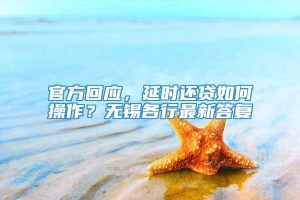 官方回应，延时还贷如何操作？无锡各行最新答复